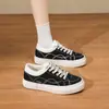 Zapatos de lona planos negros ZHR para mujer, novedad otoño 2026 estilo coreano casual versátiles de caña baja zapatillas deportivas