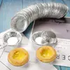 Molde de aluminio para tarta de huevo engrosado, taza de tarta de huevo portuguesa, para hornear masa de tarta de huevo, molde de aluminio de carcasa de papel de aluminio para tarta de huevo casera, reutilizable