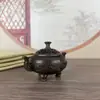 Mini Quemador de Incienso Clásico Latón Doble Asa Tres Patas Pequeño Quemador de Cobre Quemador de Incienso Portátil Mini Hogar Quemador de Loto