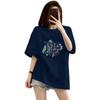 Camiseta de Manga Corta 100% Algodón Puro para Mujer 2026 Nuevo Verano Holgada Estampada de Media Manga Gama Alta Adelgazante Top Más Vendido