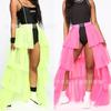 Estilo Fiesta Vacaciones Falda Larga Malla Sexy Empalmada Falda Transparente Falda Abullonada Falda de Paraguas Falda 1834 Dobladillo Grande