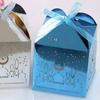 Dropshipping Transfronteiriço Spot Caixa de Doces de Casamento Azul Vazado Caixa de Chocolate Palácio da Lua e Estrelas Caixa de Papel para Festa de Feriado
