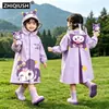 Capa de Chuva Infantil para Meninos e Meninas, Bebê de Jardim de Infância, Desenho Animado Fofo, Aluno do Ensino Fundamental, Novo Modelo 2026, Poncho de Chuva Infantil