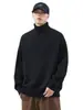 Moda Masculina Fengshe / Novo Suéter de Tricô com Gola Alta Outono e Inverno Masculino Retrô Japonês Cor Sólida Suéter Pulôver Estilo Casal Marca Tendência