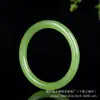 Venta al por mayor del fabricante Pulsera de Imitación de Jade Hetian Jaspe Verde Manzana Material de Mongolia Exterior Pulsera Fina Redonda de Jade para Mujer Artículos en Vivo