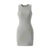 Vestido Sem Manga Vermelho Cereja para Mulheres, Novo Estilo de Verão, Versão Coreana, Slim Fit, Elegante, Saia Curta que Molda o Corpo, Saia Lápis de Cintura Alta