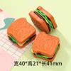 Simulación Tostada Sándwich diy Gel de Crema Llavero Accesorios para Pasador Casa de Juego para Niños Casa de Muñecas Juguete