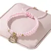 Pulsera Colgante de Gato Kitty Dulce y Linda Europea y Americana Transfronteriza, Pulsera Versátil para Pareja con Cuentas Hecha a Mano