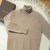 Nuevo suéter de cachemira para hombre de otoño e invierno, jersey de cuello alto, tejido de cachemira grueso, suéter versátil
