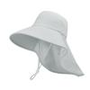 8555 Sombrero de Sol de Verano para Exteriores Protección Solar Estilo Coreano Versátil Ala Ancha Chal Sombrero de Pescador con Agujero de Durazno Sombrero para Mujer