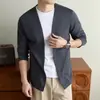 Chaqueta popular de estilo 'old money' para hombre de principios de otoño, cárdigan casual simple de manga larga de alta gama para hombres jóvenes y de mediana edad, disponible para venta al por mayor