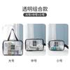Bolsa Transparente de PVC, Multifuncional, de Gran Capacidad, Bolsa Impermeable y a Prueba de Polvo, Bolso de Mano Neceser, Bolsa de Cosméticos Portátil Gruesa para Viaje