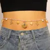 Estilo Boho Estilo Ins Estrela do Mar Concha Vieira Pérola Corrente de Cintura Moda Verão Estilo Praia Corrente Corporal para Mulheres
