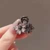 Pinza de Garra Pequeña con Flor de Cristal Estilo Coreano para Mujer, Temperamento de Gama Alta, Parte Posterior de la Cabeza, Exquisito, Nuevo Pinza para el Cabello, Accesorios para el Cabello