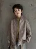 Chaqueta Abrigo de Cuero para Niños 2026 Primavera Otoño Nuevo Estilo Niños Medianos y Mayores Niños Otoño Bonito Moderno Top