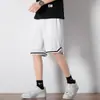 Pantalones Cortos de Baloncesto Estilo Americano Transfronterizos Secado Rápido Entrenamiento Modernos Sueltos No Demasiado Cortos Mangas Pantalones Cortos a la Rodilla Hombres Deporte Running En Stock