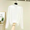 Nueva Camiseta de Modal con Cuello Alto a Media Altura para Mujer, Camisa Base de Manga Larga para Primavera y Otoño, Ropa Exterior Delgada Adelgazante Talla Plus