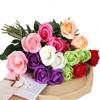 Rosa de imitación, regalo único de San Valentín, rosa de montaña nevada, flor de seda, decoración para boda, sala de estar, arreglo floral falso decorativo