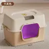 Bandeja de Areia para Gatos Anti-totalmente Fechada Desodorante Desodorante Banheiro para Gatos Extra-grande Bandeja de Areia Anti-respingo Banheiro para Gatos Extra-grande