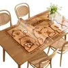 Tapete de Mesa Kapibala de Vidro Macio Transparente, Não Lavável, Impermeável, à Prova de Óleo, Resistente ao Calor, Tapete de Proteção de Mesa Resistente a Altas Temperaturas