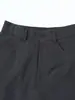 Calças Cinza Escuro de Corte Reto Masculinas Primavera Rua Americana Scythe Micro Flare Calças Corte Limpo Mostra o Comprimento da Perna Calças Casuais