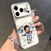 Adequado para Apple 18Promax Estrela do Futebol de Desenho Animado Copa do Mundo de Futebol Celular iPhone Capa Rígida e Flexível Personalização UV
