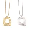 Collar de Metal con Colgante Geométrico Transfronterizo Europeo y Americano, Collar Sencillo Versátil de Cuerda Dorada Trenzada para Clavícula, Más Vendido en Amazon