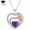 Colar Knn-14 Coração Mãe Desenho Animado Joias Transfronteiriças Acessórios Dia das Mães Rosa Luxo Acessível para Mulheres e Sensação de Alto Padrão