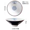 Tigela de Ramen Estilo Japonês em Cerâmica, Tigela Grande para Sopa, Tigela Criativa Personalizada para Macarrão com Carne, Tigela para Macarrão Instantâneo