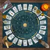 Mantel de Mesa de Tarot, Tela Decorativa para Juegos de Mesa, Mandala, Fases Lunares, Mariposa Floral, Tela de Altar, Específicamente para Juegos de Mesa