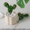 Cacto Simulador, Planta Suculenta Falsa, Coluna de Espuma de Cacto, Ornamentos de Plantas Verdes de Alta Simulação, Flores Artificiais em Vasos