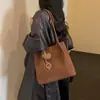 Bolsa de palha tecida retrô para mulheres, nova bolsa tote da moda outono 2026, bolsa de ombro de grande capacidade, bolsa de axila, bolsa tote