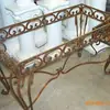 Suministros del Fabricante Mesa de Comedor de Hierro Francesa, Mesa Artesanal de Hierro Forjado para Villa, Mesa Antigua de Hierro Forjado