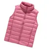 Colete Leve de Penas Feminino Curto Gola Alta Slim Outono e Inverno Novo Colete de Penas Colete Tamanho Grande Roupa Exterior para Mulheres
