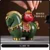 Adorno de Mascota de Té para Enriquecerse Rápidamente, Caballo Tang Giratorio Coleccionable, Decoración de Mesa de Té Estilo Chino que Atrae la Fortuna, Accesorios para Juego de Té