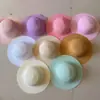 Sombreros de paja DIY listos para usar transfronterizos para niños al por mayor, bordado de logotipo personalizado en lotes pequeños, venta directa del fabricante, sombreros promocionales