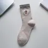 Meias Cartoon Sem Costura Estilo Japonês para Mulheres, Meias Melad Largas de Outono e Inverno, Meias Tendência de Cano Médio para Combinar com Sapatos Birkenstock, Meias Longas no Atacado