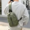 Bolso Cruzado Simple de un Solo Hombro para Hombre, Bolso de Pecho Casual, Bolso Diagonal Multiusos de Marca de Moda, Bolso Pequeño, Bolso Mensajero de Moda para Hombre