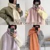 Bufanda de Mohair de Color Puro Estilo Coreano para Mujer Invierno Engrosada con Borlas Bufanda Cálida Chal Bufanda Extendida Integrada