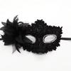 Máscara de Halloween de Venecia hermosa flor lateral rosa encaje máscara fiesta de disfraces antifaz traje