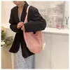 Bolso Tejido Nuevo de Gran Capacidad para Vacaciones en la Playa de Verano, Bolso de Playa de Punto Floral, Bolso Tote de Hombro Único de Moda para el Trabajo