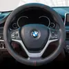 Cubierta de volante de coche de cuero para las cuatro estaciones, funda para manillar adecuada para miles de modelos, repujada, comercio exterior, distribución transfronteriza