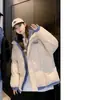Chaqueta de invierno de algodón acolchado para niñas 2006 nuevo estilo para estudiantes de secundaria y preparatoria abrigo de algodón grueso falso de dos piezas transfronterizo