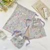 67177 Bolsa con Cordón Floral de Colores Bolsa de Almacenamiento de Tela Ligera para Viaje Ropa Interior Cosméticos Artículos Varios