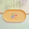 Linda Bandeja de Bocadillos para el Hogar Labubu Mesa de Comedor Escupidera Bandeja para Guardar Fruta Bandeja para Taza de Té