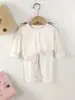 Pijamas de manga larga para niños y niñas para otoño e invierno, ropa interior térmica para bebé, tops y pantalones de otoño al por mayor, conjunto de ropa interior térmica para niños