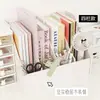 Estantería de escritorio estante de almacenamiento simple para dormitorio y oficina, almacenamiento fijo para escuela, estante de almacenamiento de soporte para libros blanco puro minimalista