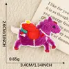 Novo Logo Bordado Ano do Cavalo Desenho Animado Pônei Adesivos Bordados DIY Envelope Vermelho Capa de Celular Adesivos Decorativos Acessórios Adesivos de Tecido Autoadesivos