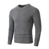 Suéter masculino casual de malha com gola redonda para outono e inverno 2026, estiloso e moderno, quente e adequado para sobreposição
