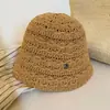Sombrero de Paja para la Playa Francés Calado Tejido de Verano para Mujer Ala Grande Protector Solar Gorro Grande para la Cabeza Plegable Sombrero de Pescador Moderno